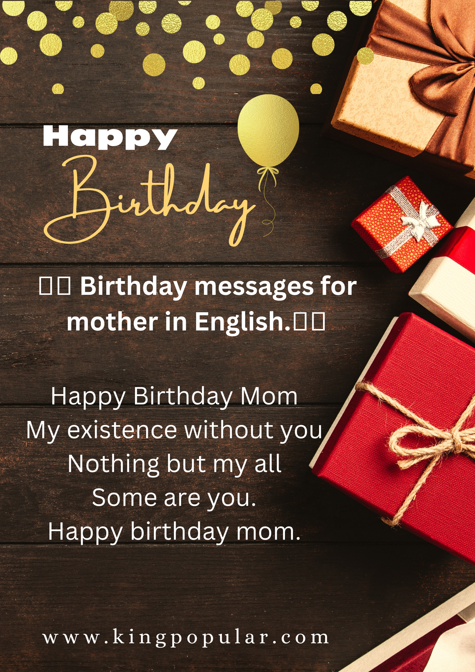 Happy Birthday wishes for Mom