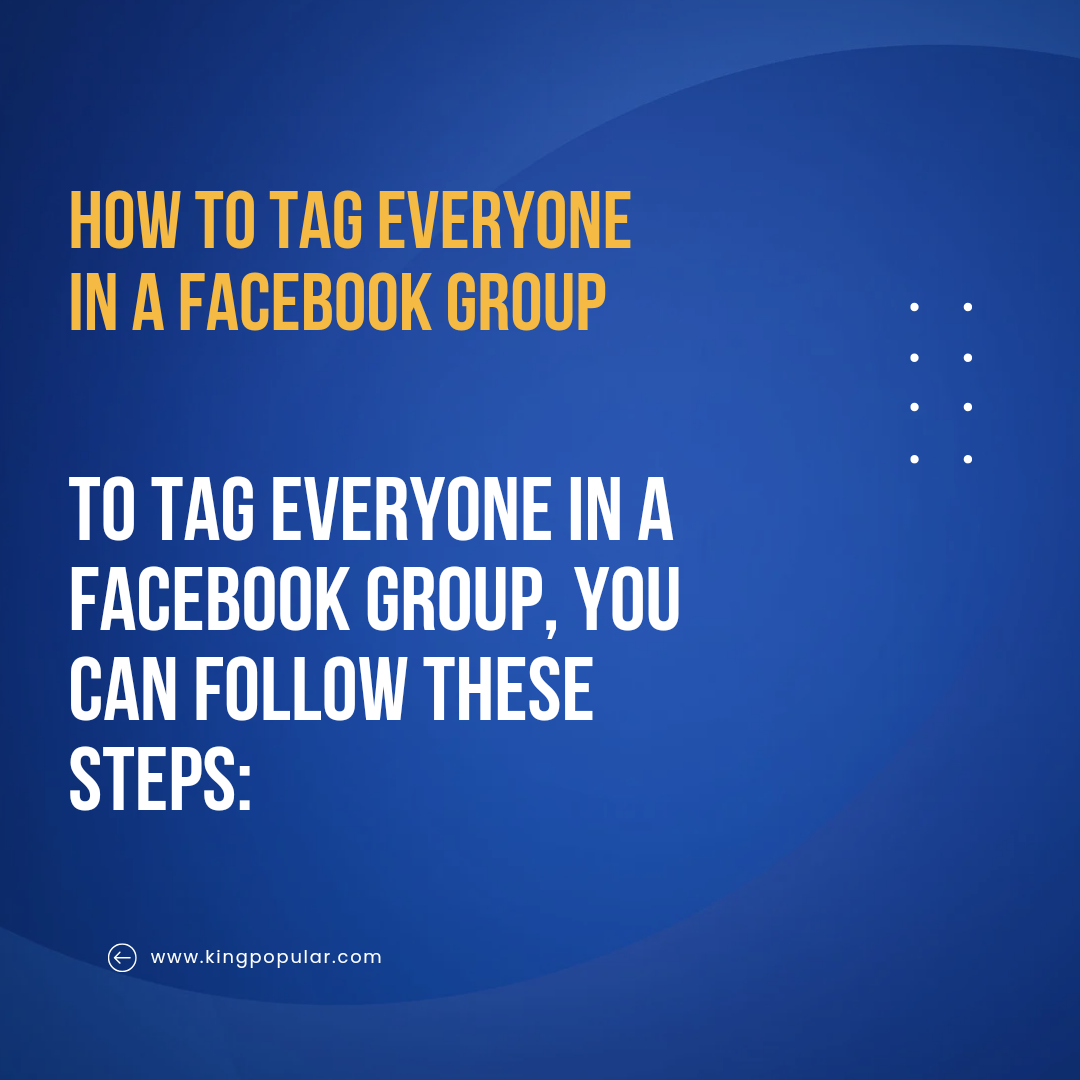 How to tag everyone in a Facebook group