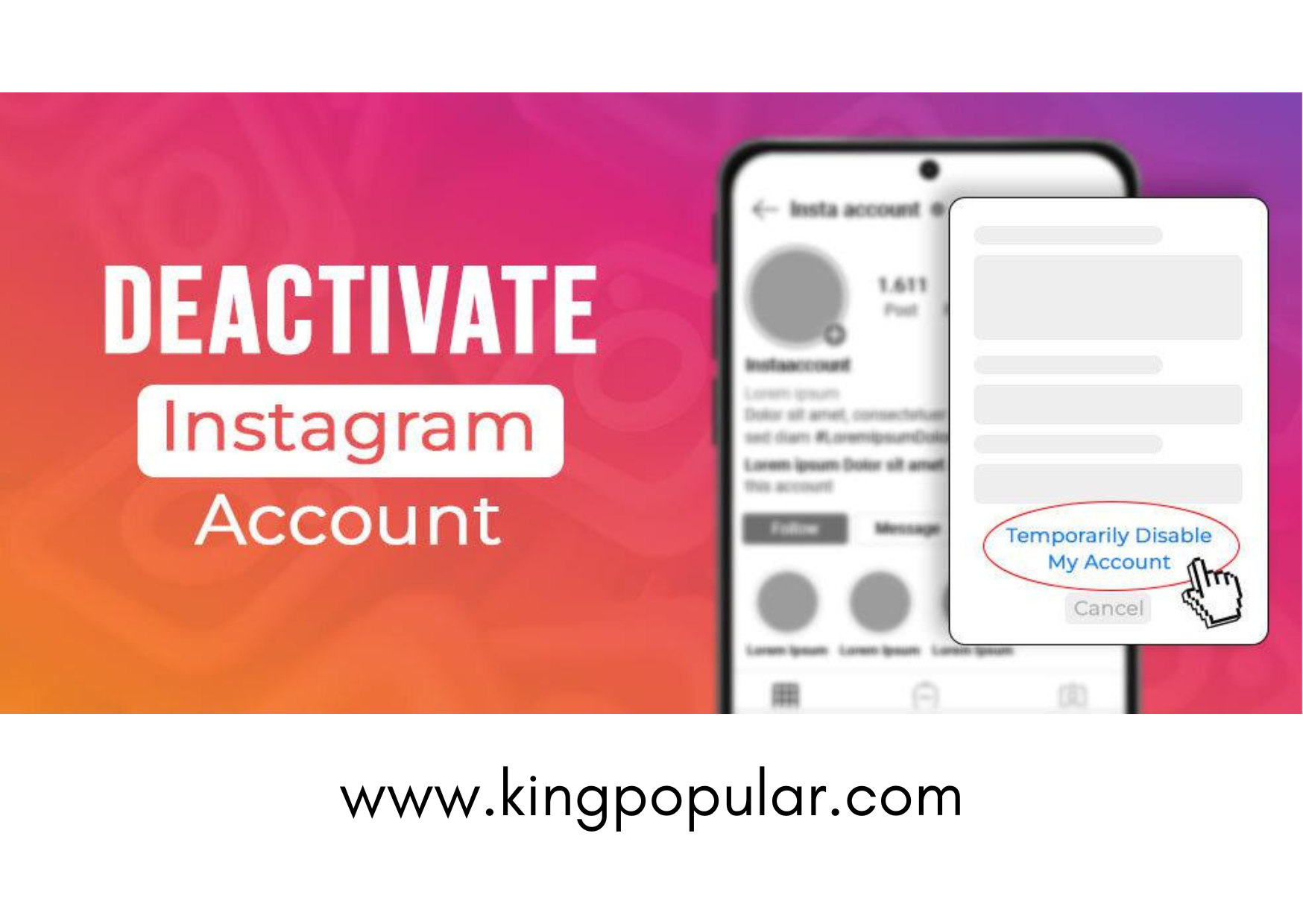 How to deactivate Instagram account on iPhone & Android step – By – step